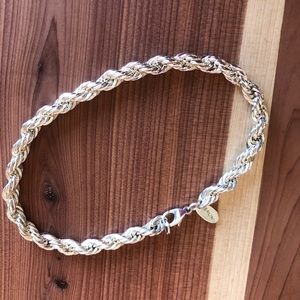 Sterling silver rope bracelet